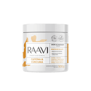 Creme de Massagem Raavi Cafeína e Cúrcuma 500g