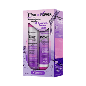 Kit Vitay Novex Hialurônico PowerMax Harmonização Capilar Shampoo + Condicionador