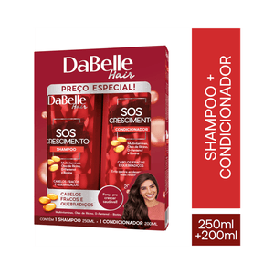 Kit Dabelle Shampoo 250ml + Condicionador SOS Crescimento 200ml