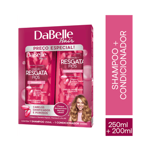 Kit Dabelle Shampoo 250ml + Condicionador Resgata Fios 200ml