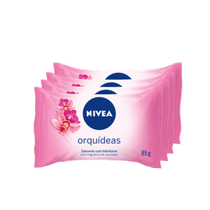 Kit Nivea Sabonete Hidratante Orquidea 85g (4 Produtos)