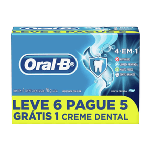 Creme Dental Oral-B 4 em 1 Leve 6 Pague 5