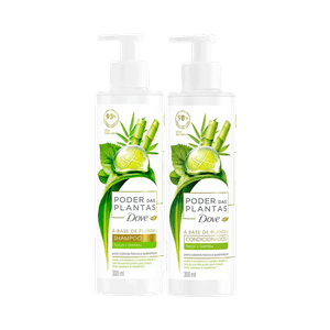 Kit Dove Poder das Plantas Força + Bambu Shampoo + Condicionador 300ml