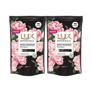 Kit Sabonete Liquido Lux Refil Rosas Francesas 200ml (2 Produtos)