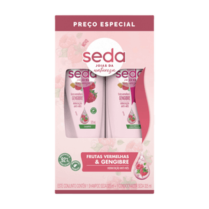 Kit Seda Joias Da Natureza Frutas Vermelhas E Gengibre Shampoo + Condicionador 325ml