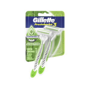 Aparelho Gillette Prestobarba 3 Sense Care - c/ 2 Unidades