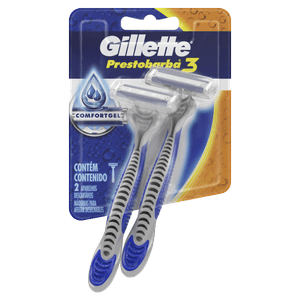 Aparelho De Barbear Gillette Prestobarba 3 - Com  2 Unidades