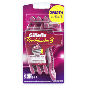 Aparelho Gillette Prestobarba 3 Sensecare Leve 4 Pague 3 Feminino