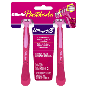 Prestobarba Gillette  Ultragrip 3 Feminino Com 2 Unidades