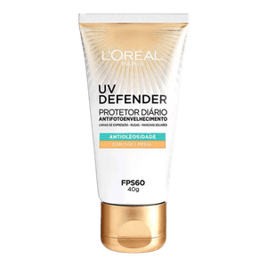 Protetor Solar Facial L'oréal Paris FPS60 UV Defender 40g