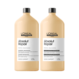 Kit L'Oréal Professionnel Serie Expert Absolut Repair Gold Quinoa Shampoo + Condicionador 1500ml