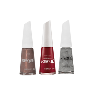 Kit Risqué Esmaltes Cremoso Cores Sortidas N°04 (3 Produtos)