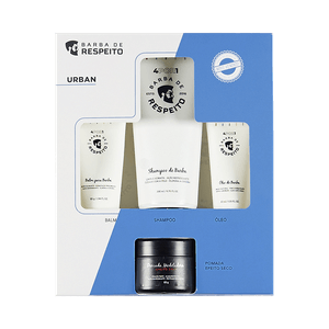 Kit Barba de Respeito Barba e Cabelo Urban 4 por 1