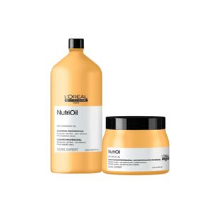 Kit L'Oréal Professionnel NutriOil Serie Expert Shampoo 1500ml + Máscara 500g