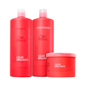 Kit Wella Professionals Invigo Brilliance Shampoo + Condicionador 1000ml + Máscara 500ml