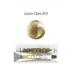 Coloração Unikcolor 8.0 Louro Claro Gaboni Professional 50g