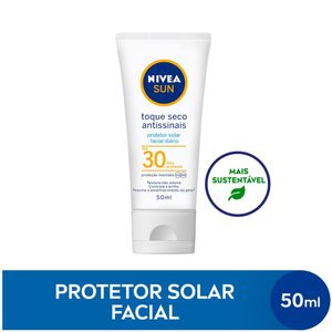 Protetor Solar Facial Nivea Sun Toque Seco Antissinais FPS30 50ml