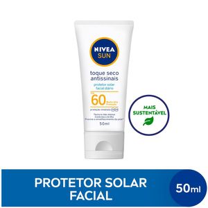 Protetor Solar Facial Nivea Sun Toque Seco Antissinais FPS60 50ml