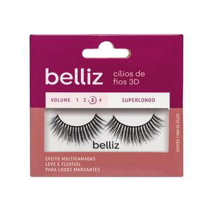 Cílios Belliz 3D Vol. 3 Superlongo – 214