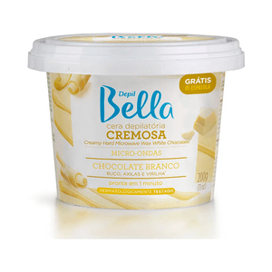 Cera Depilatória Micro-ondas Cremosa Chocolate Branco 200g