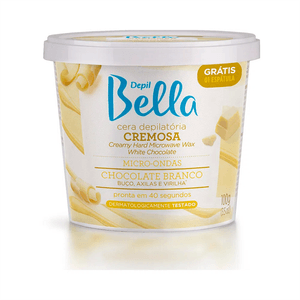 Cera Depilatória Cremosa Depil Bella Micro-ondas Chocolate Branco 100g