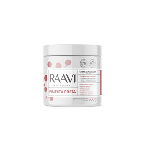 Creme de Massagem Raavi Pimenta Preta 500g