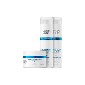 Kit Jacques Janine Hidratação Profunda Shampoo + Condicionador 240ml + Máscara de Tratamento 80g