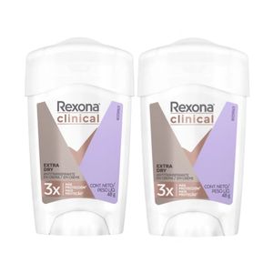 Desodorante Antitranspirante Rexona Feminino Clinical EXTRA DRY 48g 2 Unidades