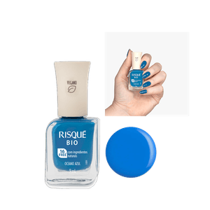 Esmalte Risqué Bio Azul Cremoso Oceano Azul