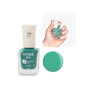 Esmalte Risqué Bio Verde Cremoso Chá Verde