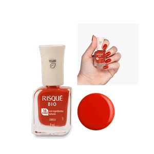 Esmalte Risqué Bio Vermelho Cremoso Canela
