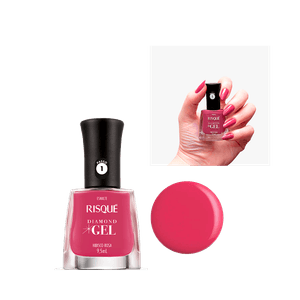 Esmalte Risqué Diamond Gel Hibisco Rosa