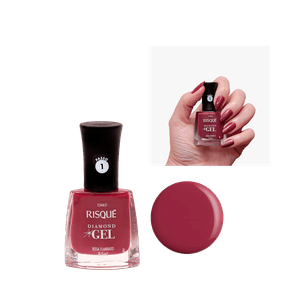 Esmalte Risqué Diamond Gel Rosa Flambado