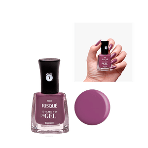 Esmalte Risqué Diamond Gel Veludo Rosé