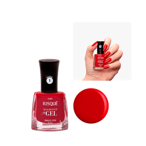 Esmalte Risqué Diamond Gel Vermelho Cereja