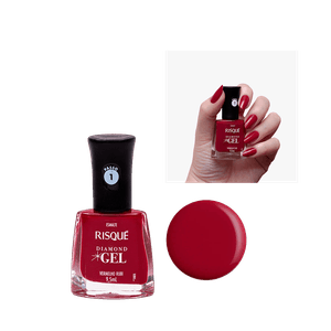 Esmalte Risqué Diamond Gel Vermelho Rubi