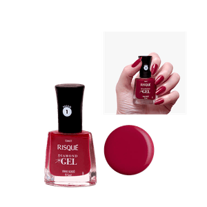 Esmalte Risqué Diamond Gel Vinho Bordô