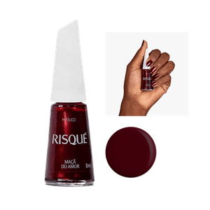 Esmalte Risqué Vermelhos Metálicos Maçã do Amor