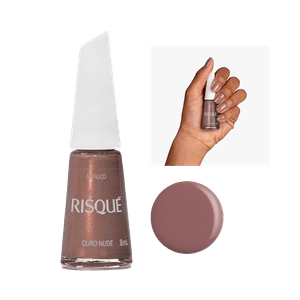 Esmalte Risqué Metálico Ouro Bege