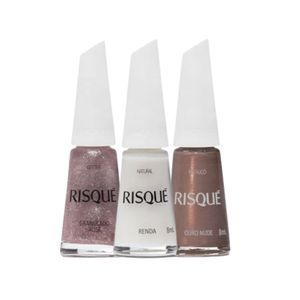 Kit Risqué Esmaltes Cremoso Cores Sortidas N°09 (3 Produtos)