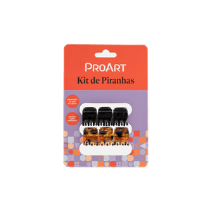 Kit ProArt Piranhas de Cabelo 6 uni Médio Sortido