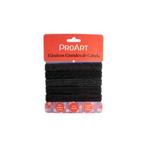 Elásticos Grande de Cabelo ProArt 5 unidades Preto