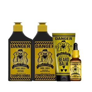 Kit Barba Forte Danger (4 Produtos)