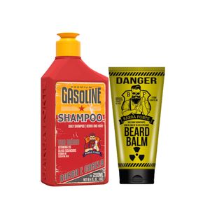 Kit Barba Forte Shampoo Gasoline + Balsamo Danger