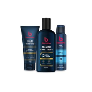 Kit Cuidados Essenciais Bozzano Pele, Cabelo e Barba (3 produtos)