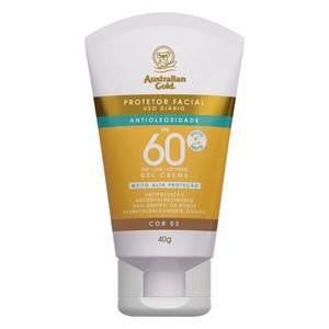 Protetor Solar Facial Australian Gold FPS 60 Cor 3 40g