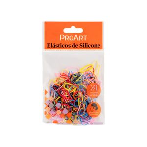 Elástico de Silicone para Cabelo ProArt Tamanho P 200 Unidades Sortidos