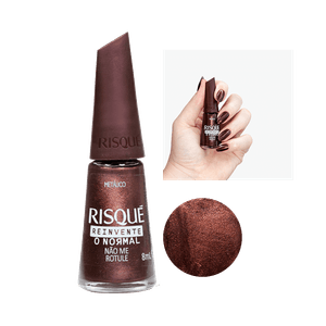 Esmalte Risqué Reinvente Marrom Metálico Não me Rotule