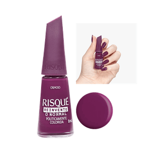 Esmalte Risqué Reinvente Roxo Cremoso Politicamente Colorida