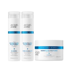 Kit Jacques Janine Hidratação Profunda Shampoo + Condicionador 240ml + Máscara de tratamento 240g